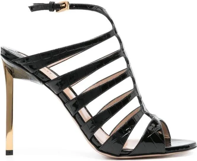 TOM FORD Carine 105mm leather sandals Black