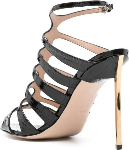 TOM FORD Carine 105mm leather sandals Black