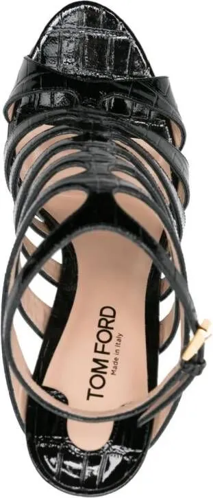 TOM FORD Carine 105mm leather sandals Black