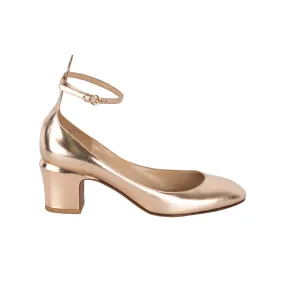 Valentino Tango Rose Gold Block Heel Pumps - '10s