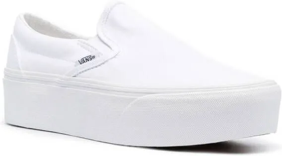 Vans classic slip-on platform sneakers White