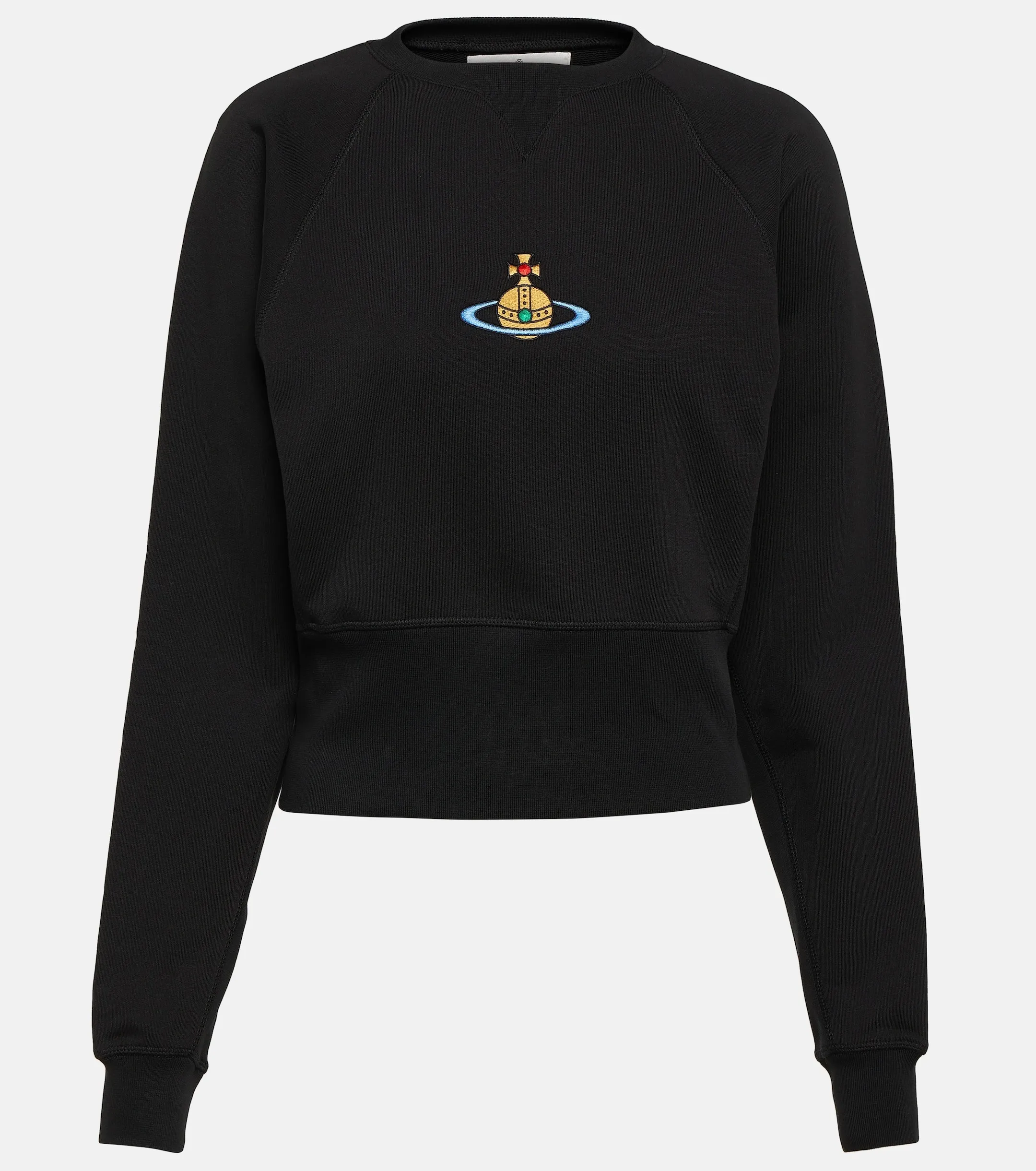 Vivienne Westwood  |Unisex Long Sleeves Plain Cotton Logo Cropped Tops