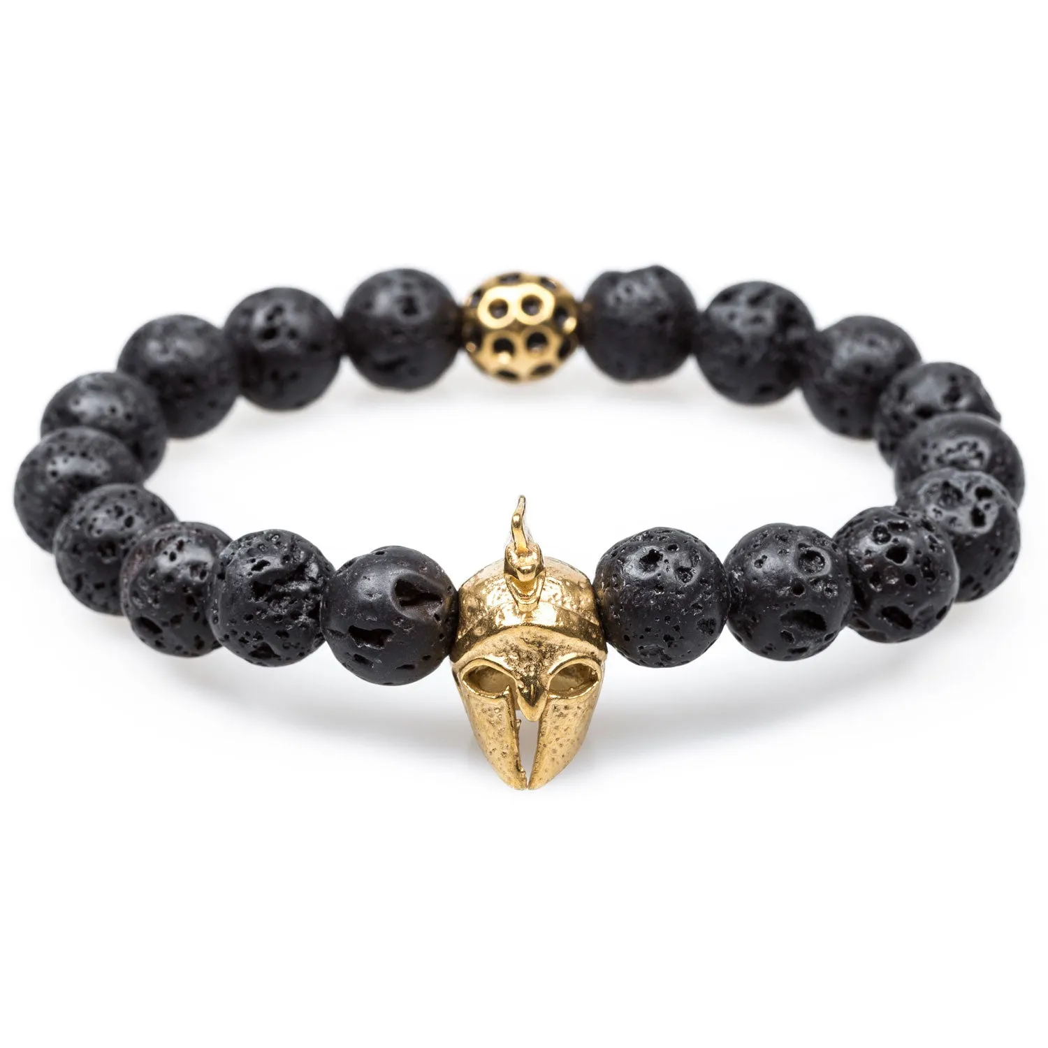 Volcanic Rock Gold Warrior Bracelet