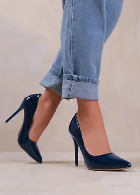 Where’s That From Kyra Navy Patent Court Shoes | Grattan