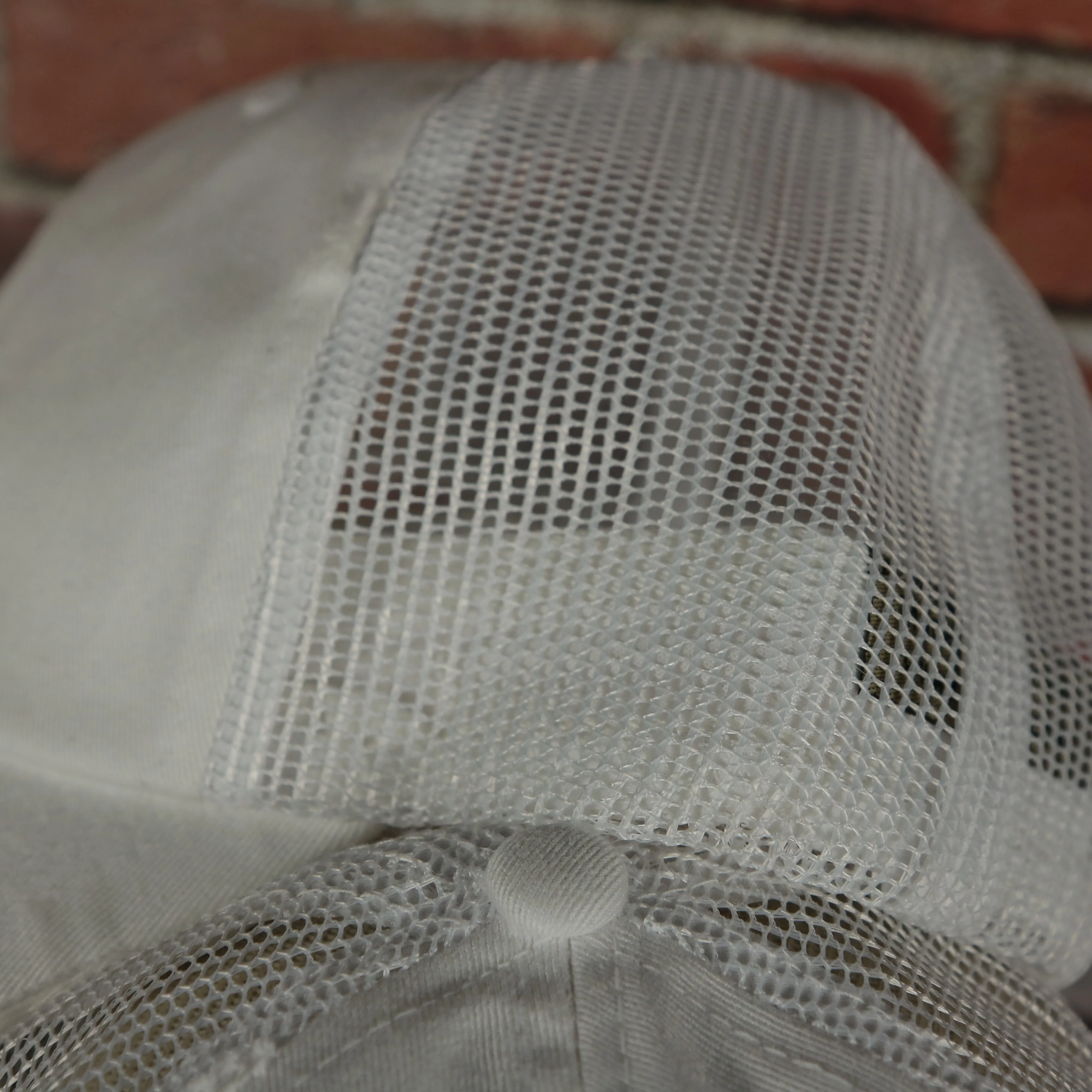 White Mesh Back Distressed Dad hat