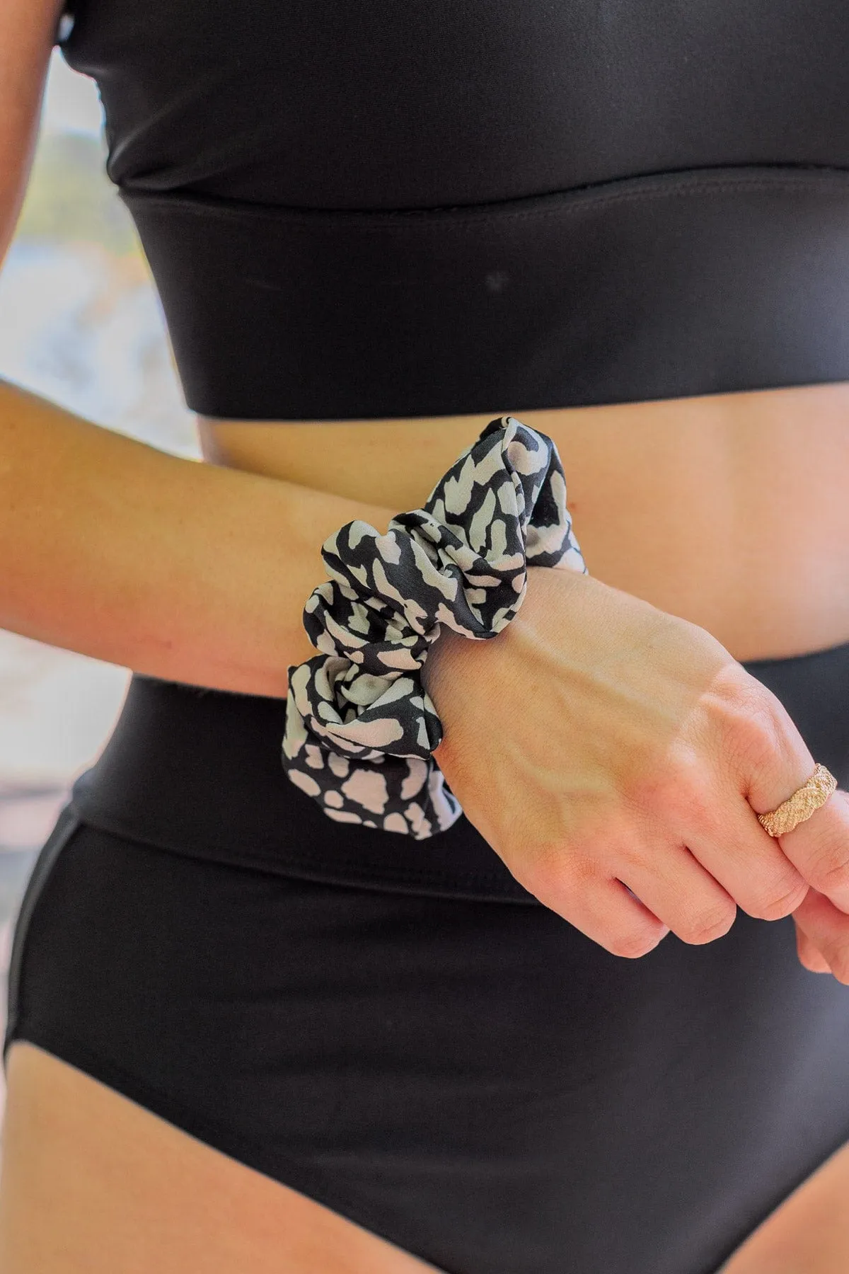 Wild Hair, Don't Care Scrunchie- Ivory Leopard