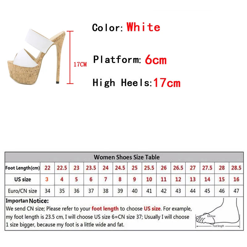 Women's White Open Toe High Stiletto Heels Party Stripper Pumps