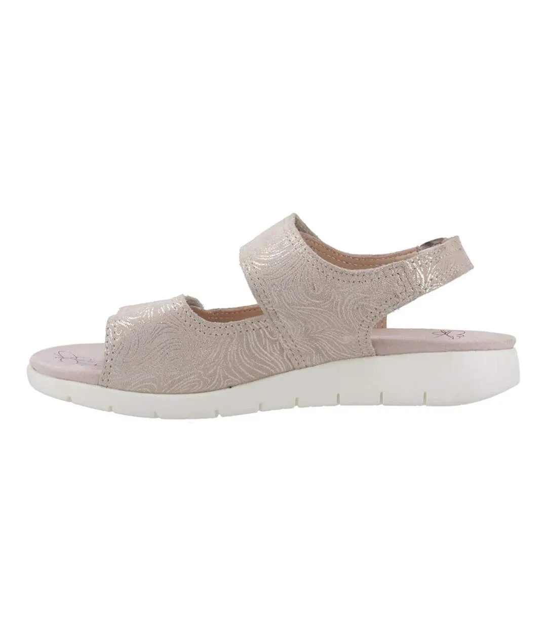 Womens/ladies begonia leather sandals taupe Fleet & Foster