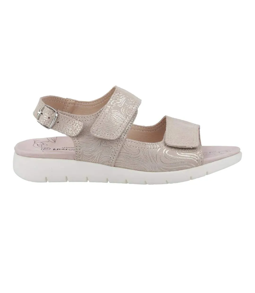 Womens/ladies begonia leather sandals taupe Fleet & Foster