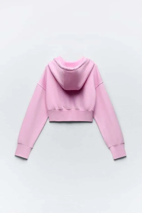 ZARA  |Long Sleeves Cotton Hoodies & Sweatshirts